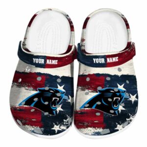 Carolina Panthers Patriotic Stripes Crocs Fashion forward