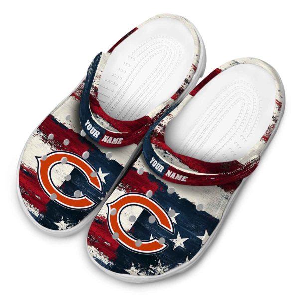 Chicago Bears Patriotic Stripes Crocs Top rated