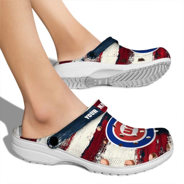 Chicago Cubs Patriotic Stripes Crocs New Arrival