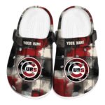 Chicago Cubs Plaid Fusion Crocs Fashion forward