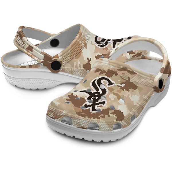 Chicago White Sox Desert Camo Crocs Premium grade
