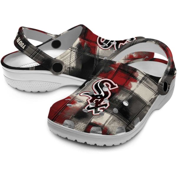 Chicago White Sox Plaid Fusion Crocs Premium grade