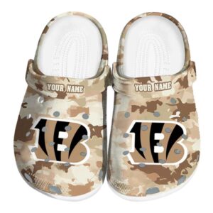 Cincinnati Bengals Desert Camo Crocs Fashion forward