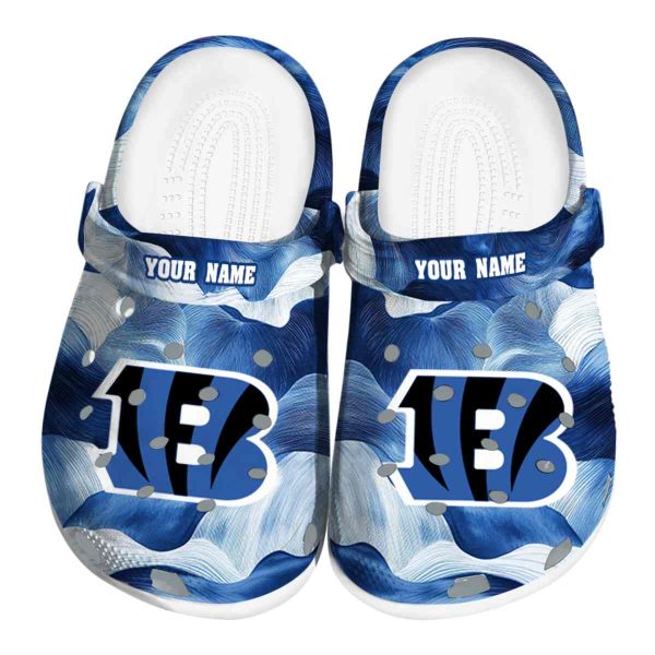 Cincinnati Bengals Ocean Waves Crocs Fashion forward