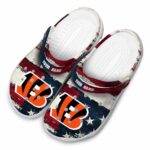 Cincinnati Bengals Patriotic Stripes Crocs Fashion forward