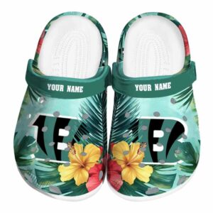 Cincinnati Bengals Tropical Vibes Crocs Fashion forward