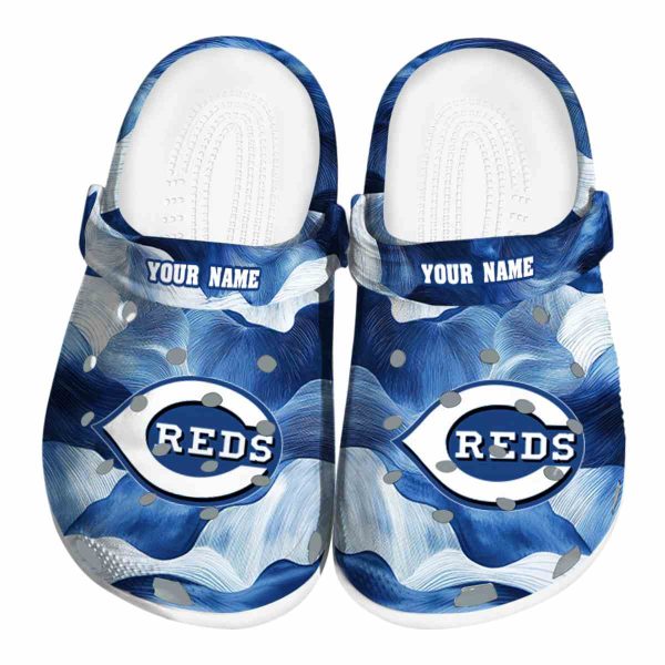 Cincinnati Reds Ocean Waves Crocs Fashion forward