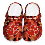 Clemson Tigers Autumn Leaves Crocs Fashion forward