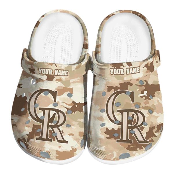 Colorado Rockies Desert Camo Crocs Fashion forward