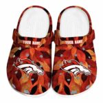 Denver Broncos Autumn Leaves Crocs Fashion forward