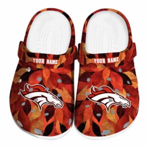 Denver Broncos Autumn Leaves Crocs Fashion forward
