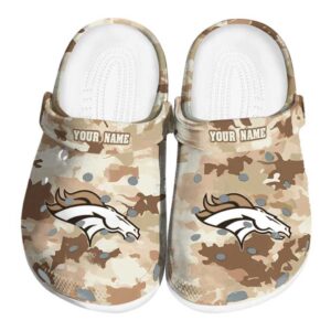 Denver Broncos Desert Camo Crocs Fashion forward