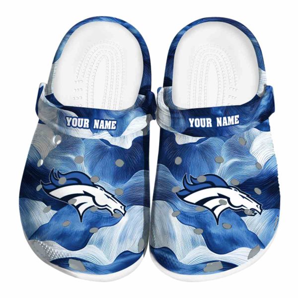 Denver Broncos Ocean Waves Crocs Fashion forward