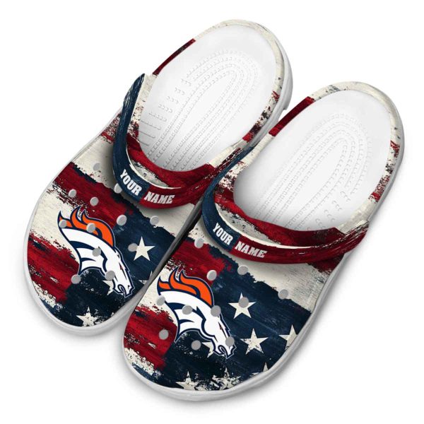 Denver Broncos Patriotic Stripes Crocs Top rated