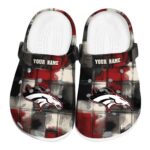 Denver Broncos Plaid Fusion Crocs Fashion forward