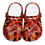 Detroit Lions Autumn Leaves Crocs Fashion forward