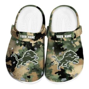 Detroit Lions Camouflage Craze Crocs Fashion forward