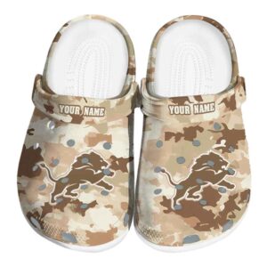 Detroit Lions Desert Camo Crocs Fashion forward