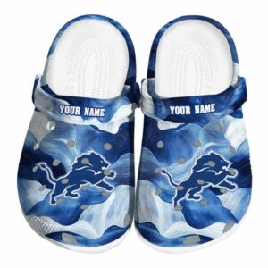 Detroit Lions Ocean Waves Crocs Fashion forward