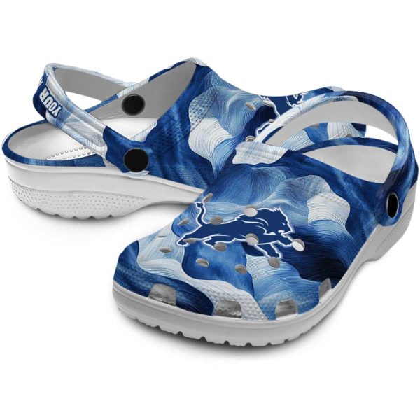 Detroit Lions Ocean Waves Crocs Premium grade