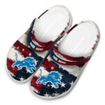 Detroit Lions Patriotic Stripes Crocs Fashion forward