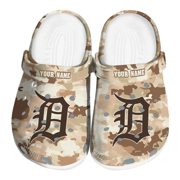 Detroit Tigers Desert Camo Crocs Fashion forward