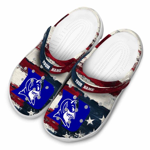 Duke Blue Devils Patriotic Stripes Crocs Top rated