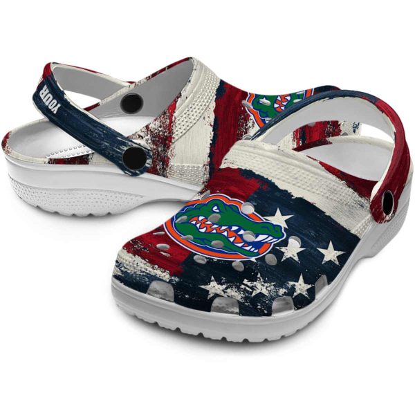 Florida Gators Patriotic Stripes Crocs Premium grade