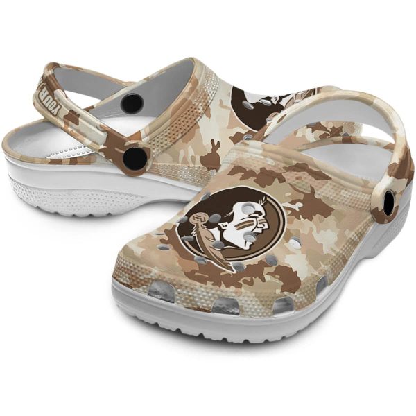 Florida State Seminoles Desert Camo Crocs Premium grade