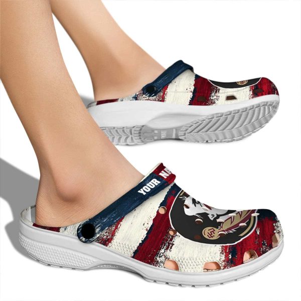 Florida State Seminoles Patriotic Stripes Crocs New Arrival