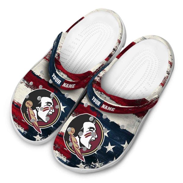 Florida State Seminoles Patriotic Stripes Crocs Top rated