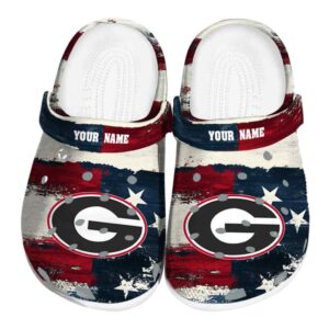 Georgia Bulldogs Patriotic Stripes Crocs Fashion forward