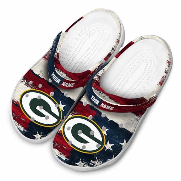 Green Bay Packers Patriotic Stripes Crocs Top rated