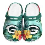 Green Bay Packers Tropical Vibes Crocs Fashion forward
