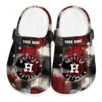 Houston Astros Plaid Fusion Clog 1 Houston Astros Plaid Fusion Crocs Fashion forward
