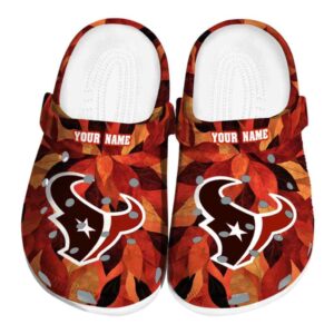 Houston Texans Autumn Leaves Crocs Fashion forward