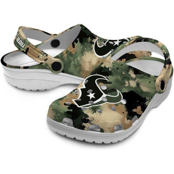 Houston Texans Camouflage Craze Crocs Premium grade