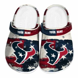 Houston Texans Patriotic Stripes Crocs Fashion forward