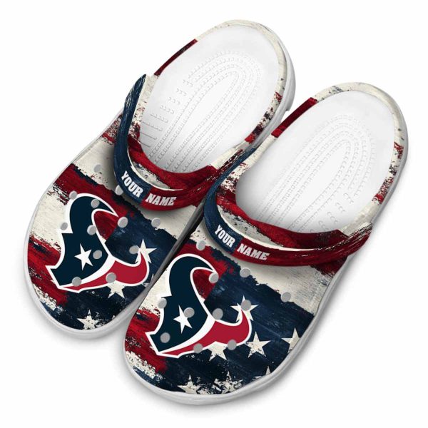 Houston Texans Patriotic Stripes Crocs Top rated
