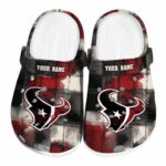 Houston Texans Plaid Fusion Crocs Fashion forward