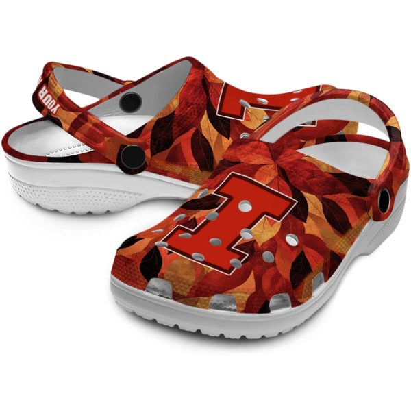 Illinois Fighting Illini Autumn Leaves Crocs Premium grade