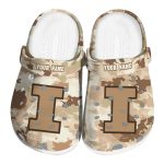 Illinois Fighting Illini Desert Camo Crocs Fashion forward