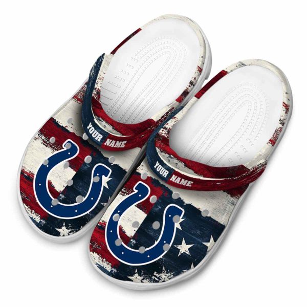 Indianapolis Colts Patriotic Stripes Crocs Top rated