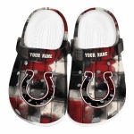 Indianapolis Colts Plaid Fusion Crocs Fashion forward