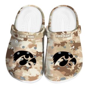 Iowa Hawkeyes Desert Camo Crocs Fashion forward