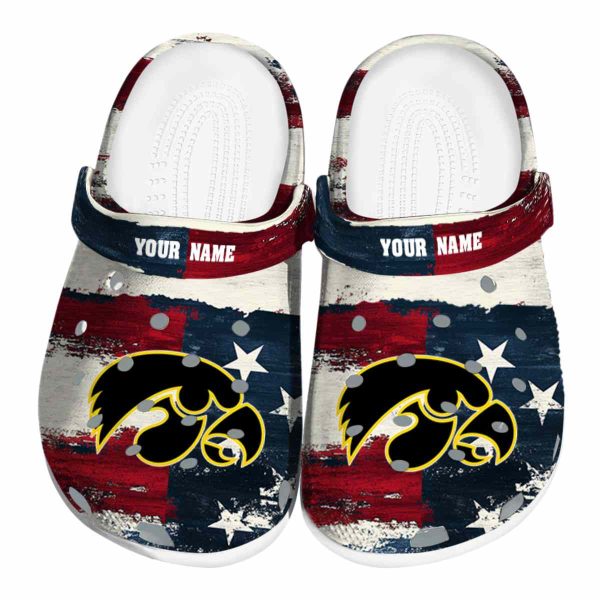 Iowa Hawkeyes Patriotic Stripes Crocs Fashion forward