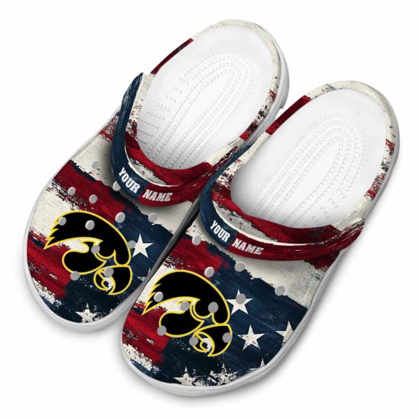 Iowa Hawkeyes Patriotic Stripes Crocs Top rated