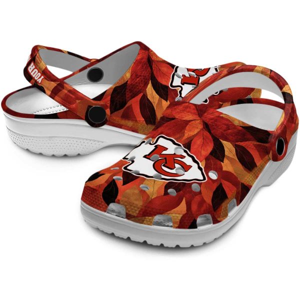 Kansas City Chiefs Autumn Leaves Crocs Premium grade