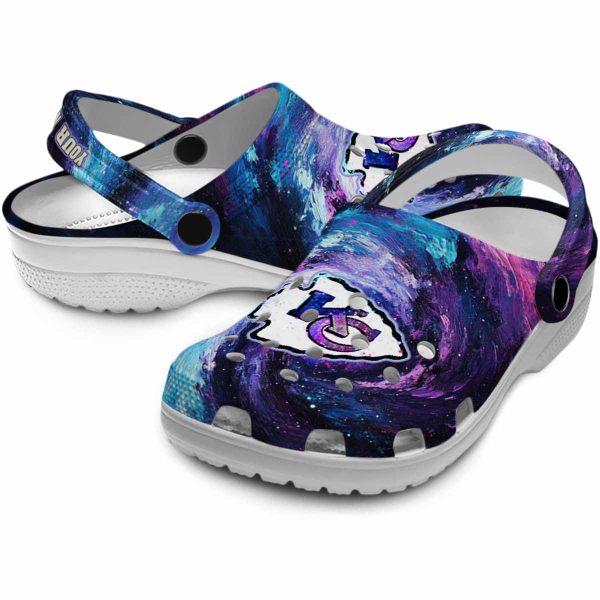 Kansas City Chiefs Galaxy Swirl Crocs Premium grade