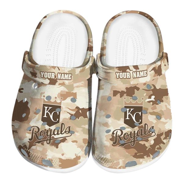 Kansas City Royals Desert Camo Crocs Fashion forward